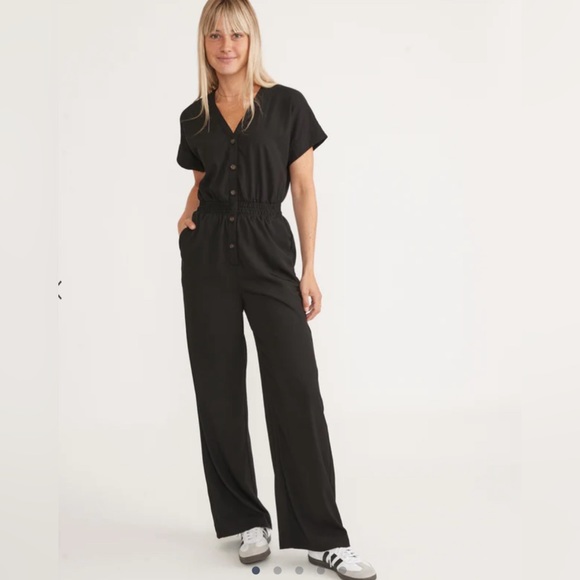 Marine Layer Pants - marine layer women’s black jumpsuit L New L110-34
